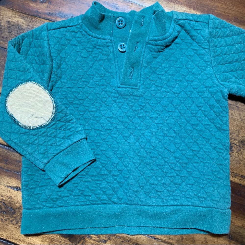 Old Navy army green crew neck with elbow patches